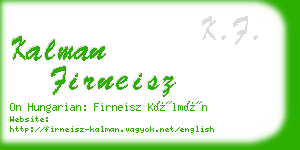 kalman firneisz business card